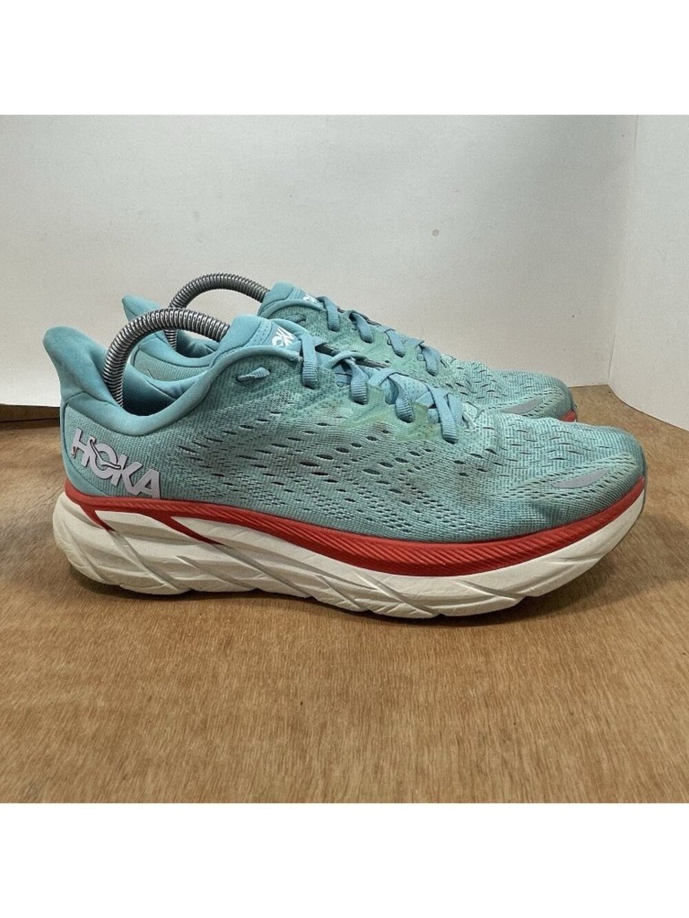 Hoka One One Clifton 8 Women Size 9 Blue Running Shoes Sneakers